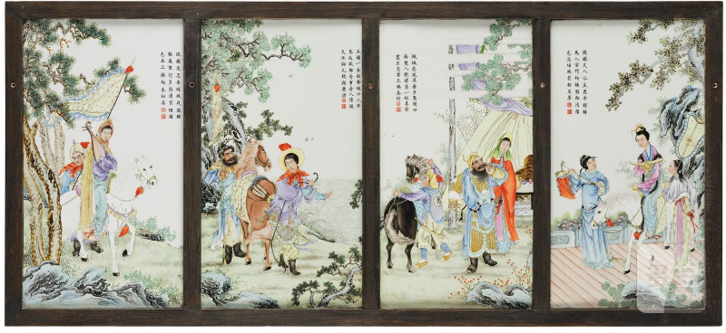 A group of four Chinese porcelain placques,